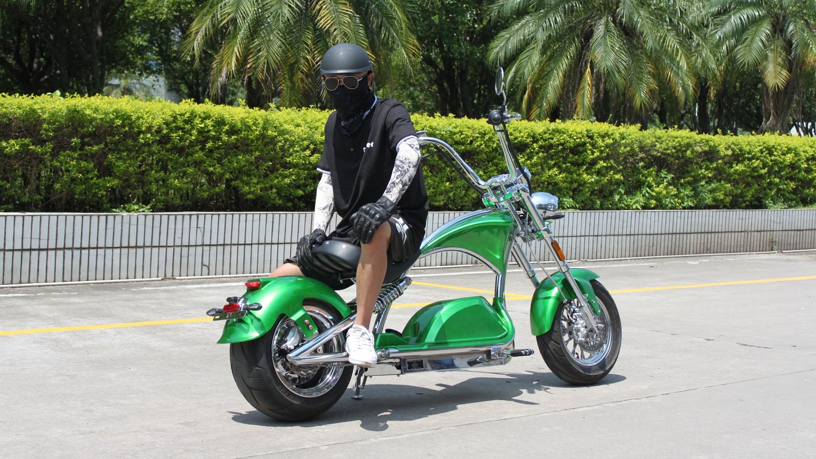 2022 special bike Rooder electric motorcycle 72v 4000w 40ah Candy Green (17)