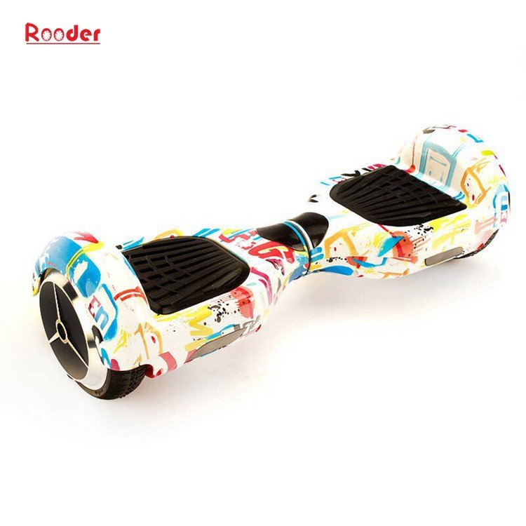 Rooder 6.5 inch two wheel self balancing scooter with chrome graffiti camouflage black white red green blue gold wholesale price (6)
