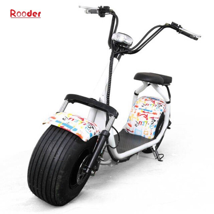 rueda de grasa Rooder Harley scooter eléctrico moto grande rueda con motor sin escobillas para Adultos (10)