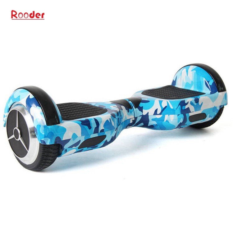 Rooder 6.5 inch two wheel self balancing scooter with chrome graffiti camouflage black white red green blue gold wholesale price (4)