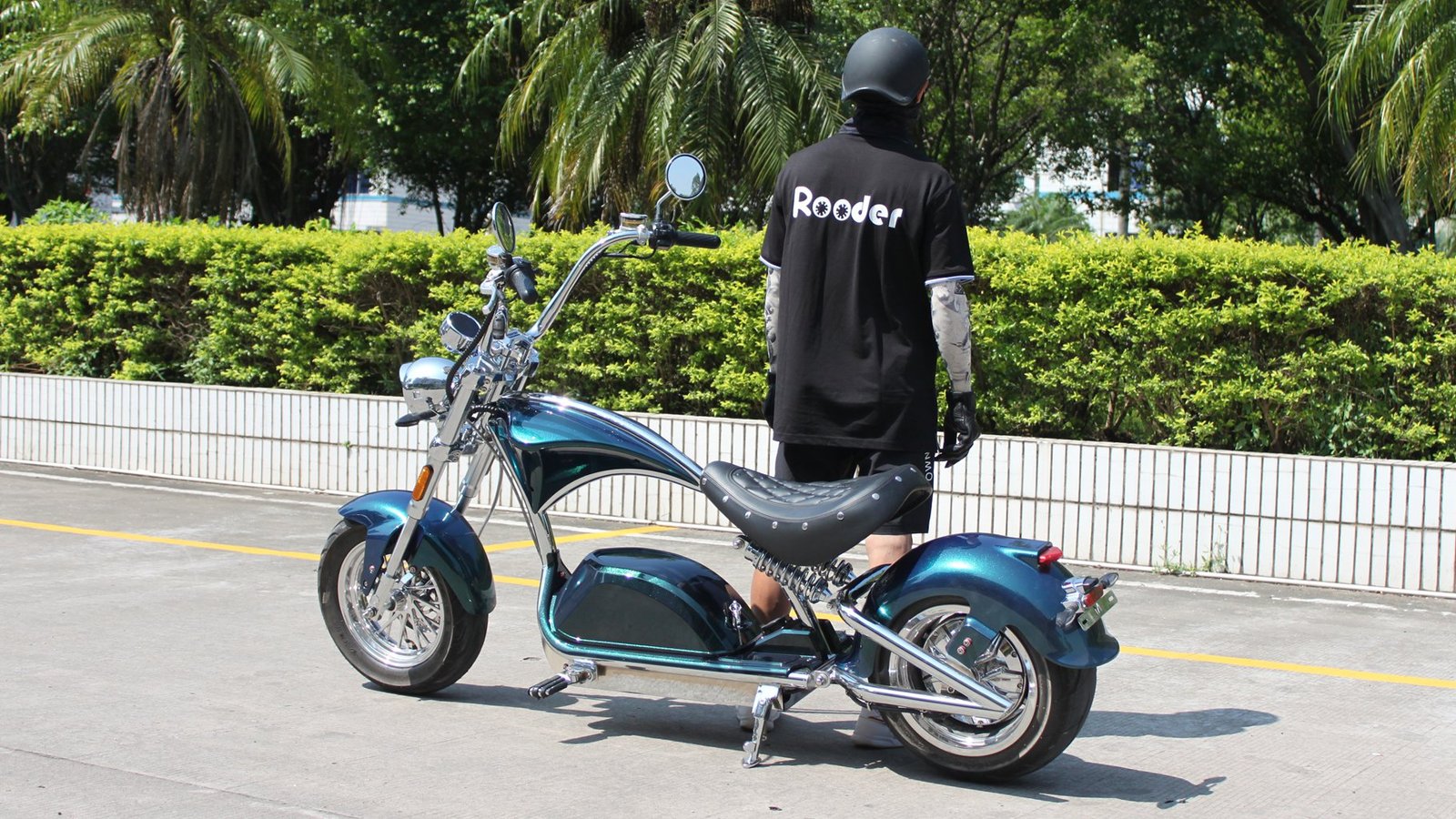 Rooder sara m1ps electric scooter bike citycoco chopper 72v 4000w diamond turquoise green  (10)