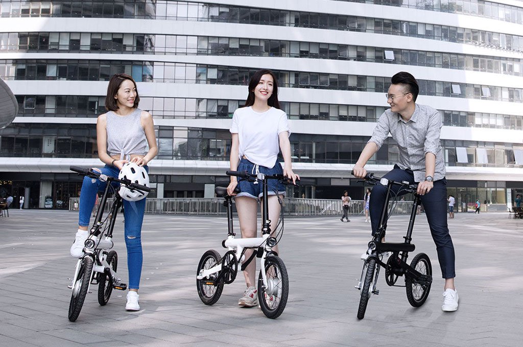 Xiaomi MiJia QiCycle Folding Electric Bike White Black Red Yellow Citycoco Scooters Bikes Factory
