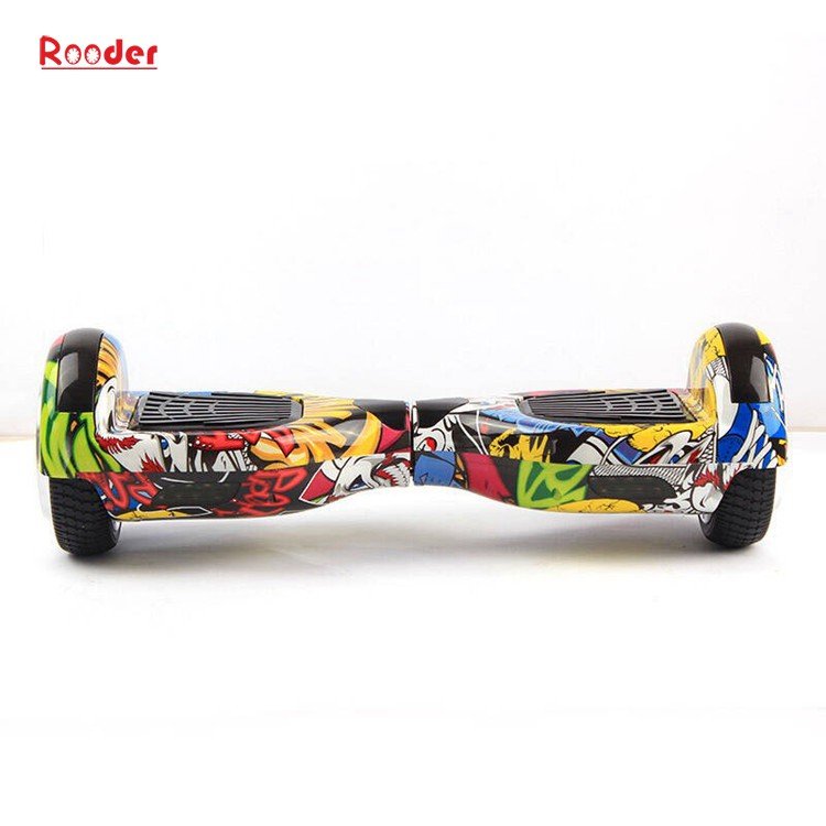 Rooder 6.5 inch two wheel self balancing scooter with chrome graffiti camouflage black white red green blue gold wholesale price (12)