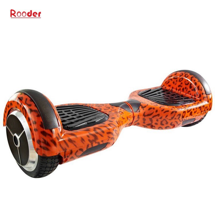 Rooder 6.5 inch two wheel self balancing scooter with chrome graffiti camouflage black white red green blue gold wholesale price (64)