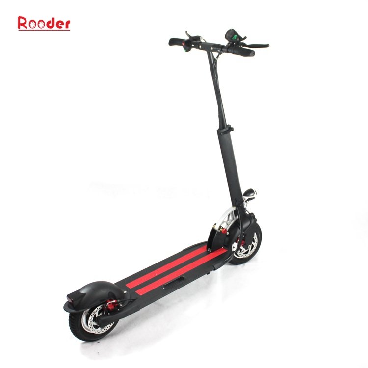 folding electric scooter r803t with 10 inch wheel front rear led light 500W brushless motor 40kmh from Rooder folding electric scooter factory manufacturer (11)