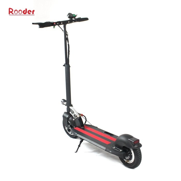 folding electric scooter r803t with 10 inch wheel front rear led light 500W brushless motor 40kmh from Rooder folding electric scooter factory manufacturer (2)