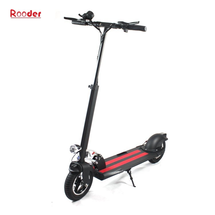 folding electric scooter r803t with 10 inch wheel front rear led light 500W brushless motor 40kmh from Rooder folding electric scooter factory manufacturer (8)