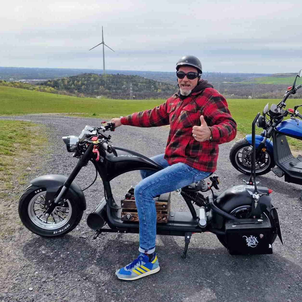 Motosiklet Ses Efektli DIY Citycoco Chopper Rooder